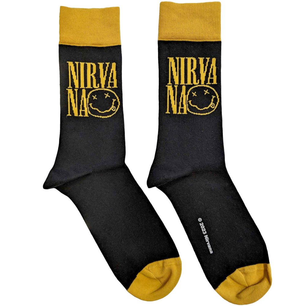 Nirvana - Logo Stacked Sokken - EU 40-45 - Zwart
